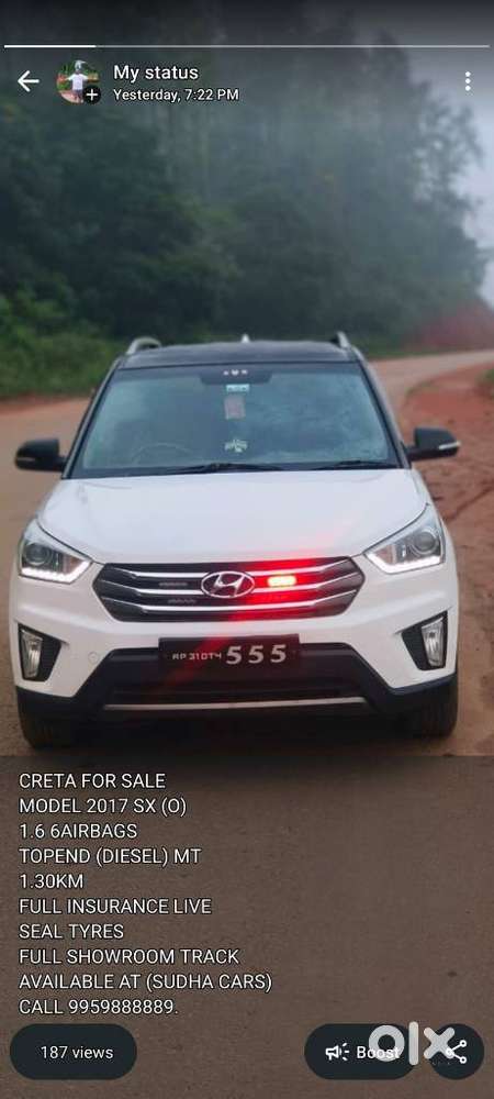 Hyundai Creta 1.6 Sx (o), 2017, Diesel