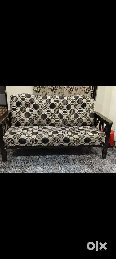 3 seater wood sofa
