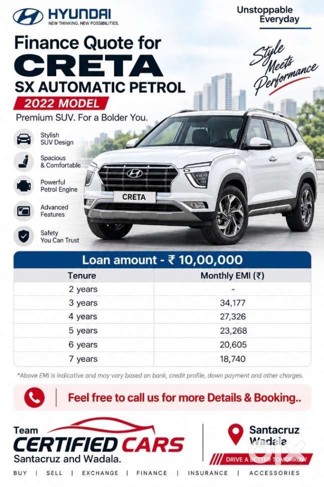 Hyundai Creta 1.5 Mpi Sx Petrol Ivt, 2022, Petrol