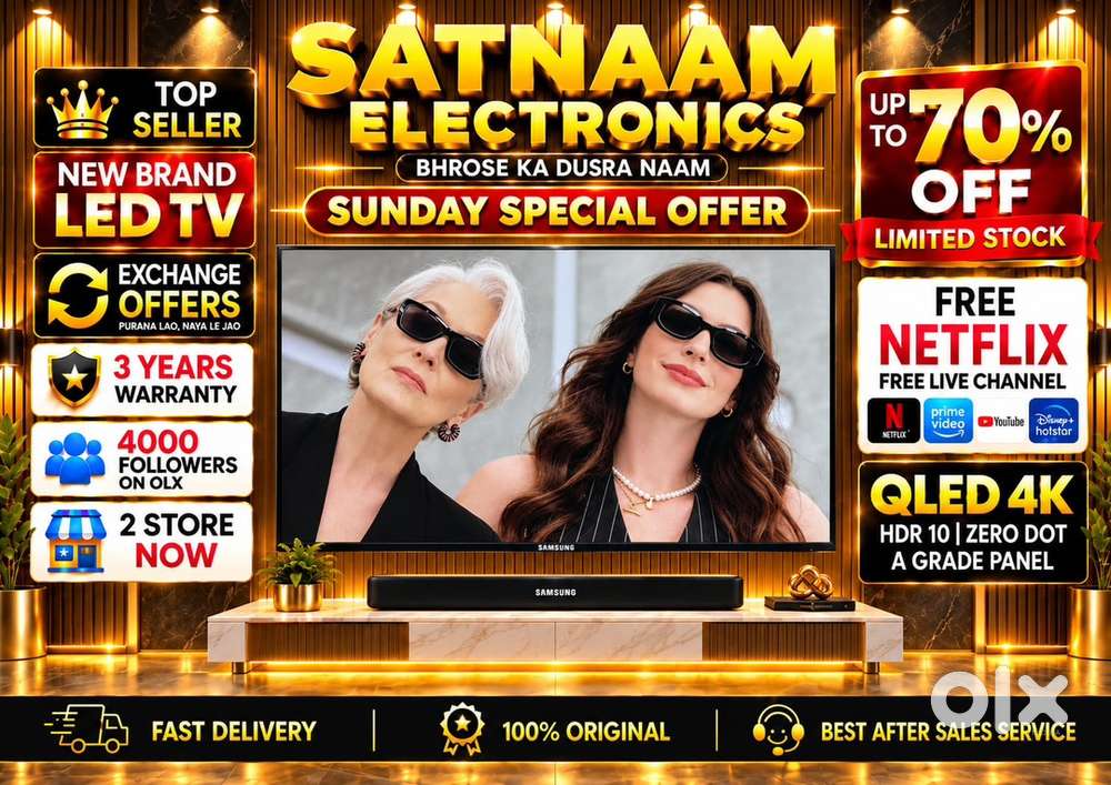 70% OFF NEW BRAND LED TV 3 YEARS WARRANTY 4K HDR