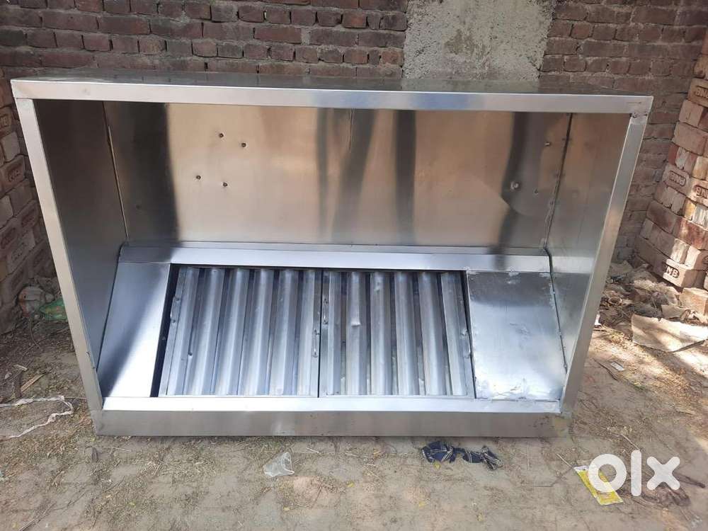 Second hand commercial kitchen equipments ss hood ducting chimney