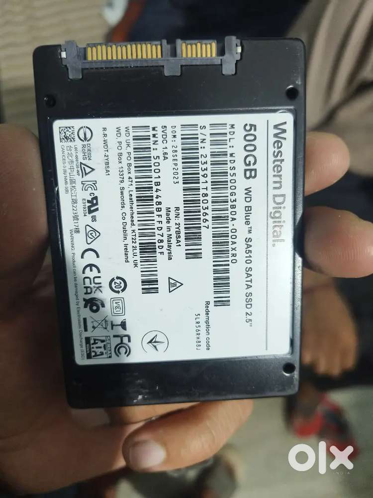 Selling my Western Digital (WD) Blue SA510 500GB 2.5 SATA SSD