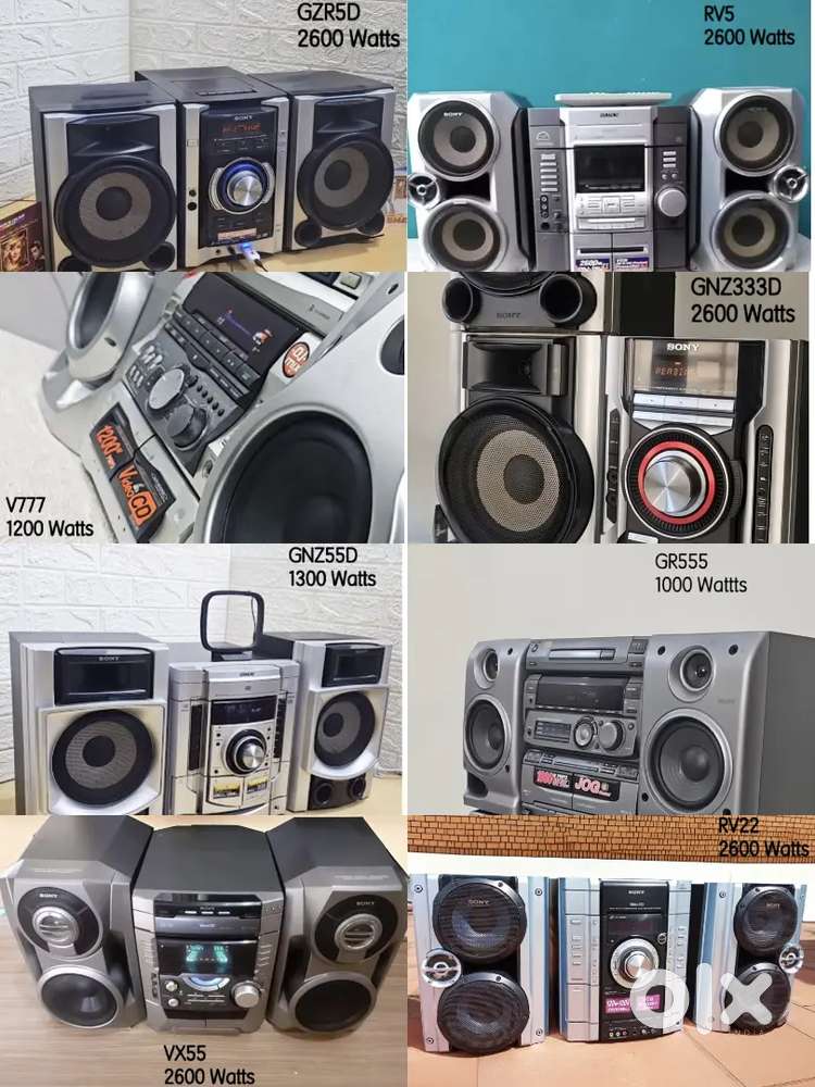 Sony GNZ333D-GZR5D-RV22-RV5-VX55(2600W) GR555-V777-GNZ55D(1100-1300W)