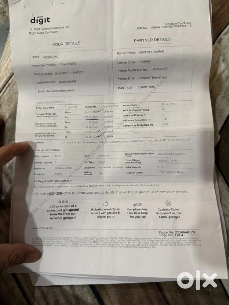 Hyundai Grand I10 2016 Diesel 85000 Km Driven