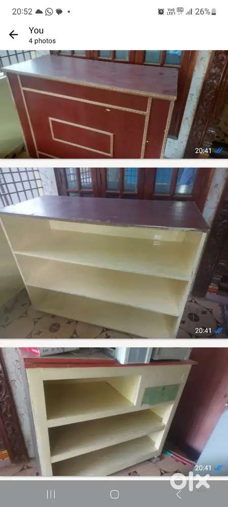 Cupboard And Table draw with glass