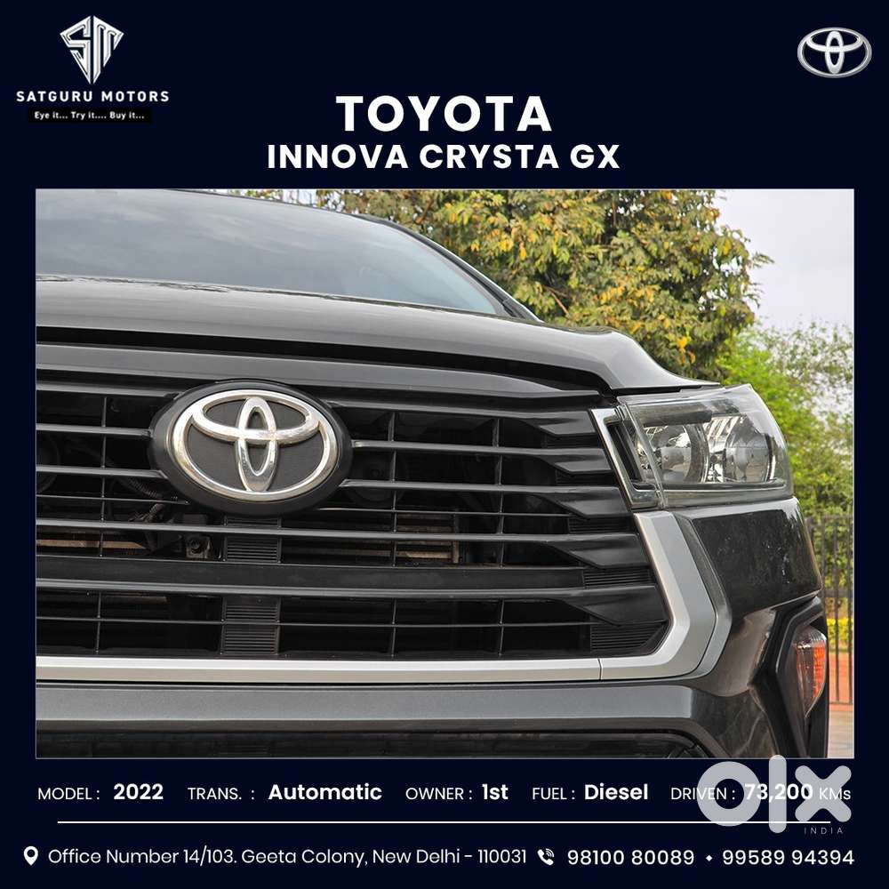 Toyota Innova Crysta 2.8 Gx At, 2022, Diesel