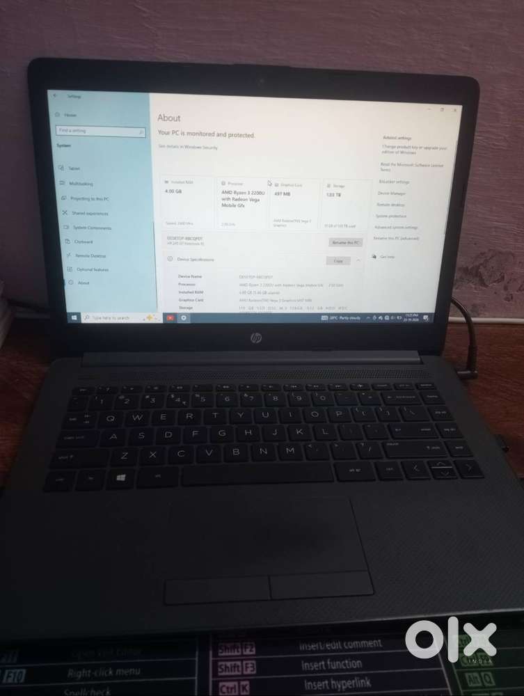 Hp 245 G7 Ryzen 3 4GB Ram, 1TB SSD Laptop