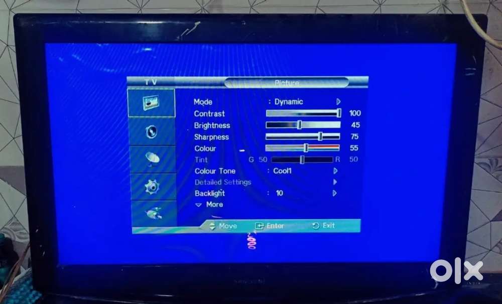 Samsung led tv on he