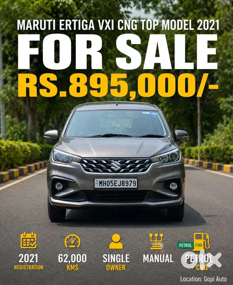 Maruti Suzuki Ertiga Vxi Cng, 2021, Cng & Hybrids