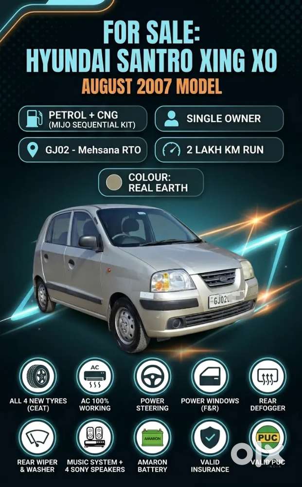 Hyundai Santro Xing Xo (petrol+cng)