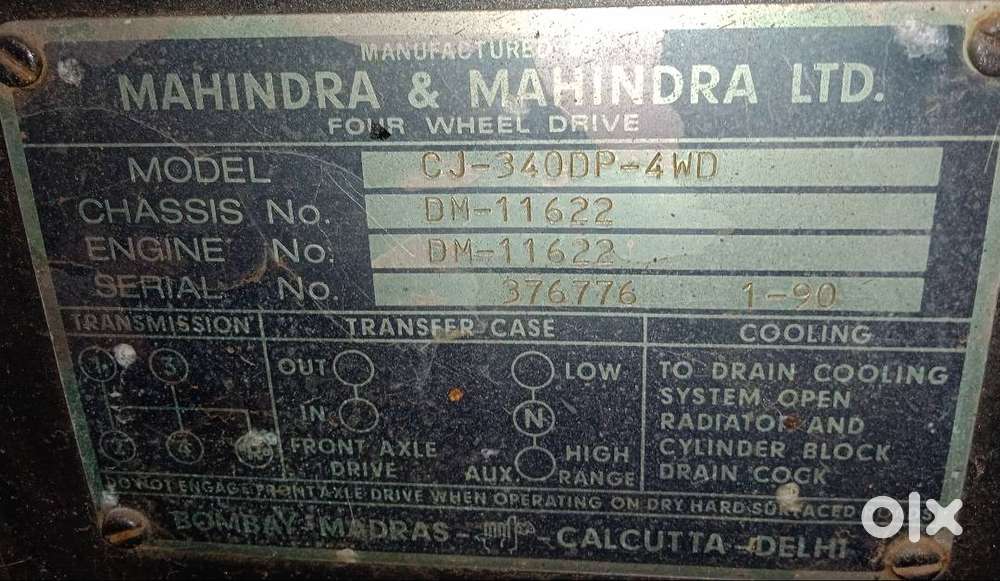 Mahindra Jeep 1990 Diesel