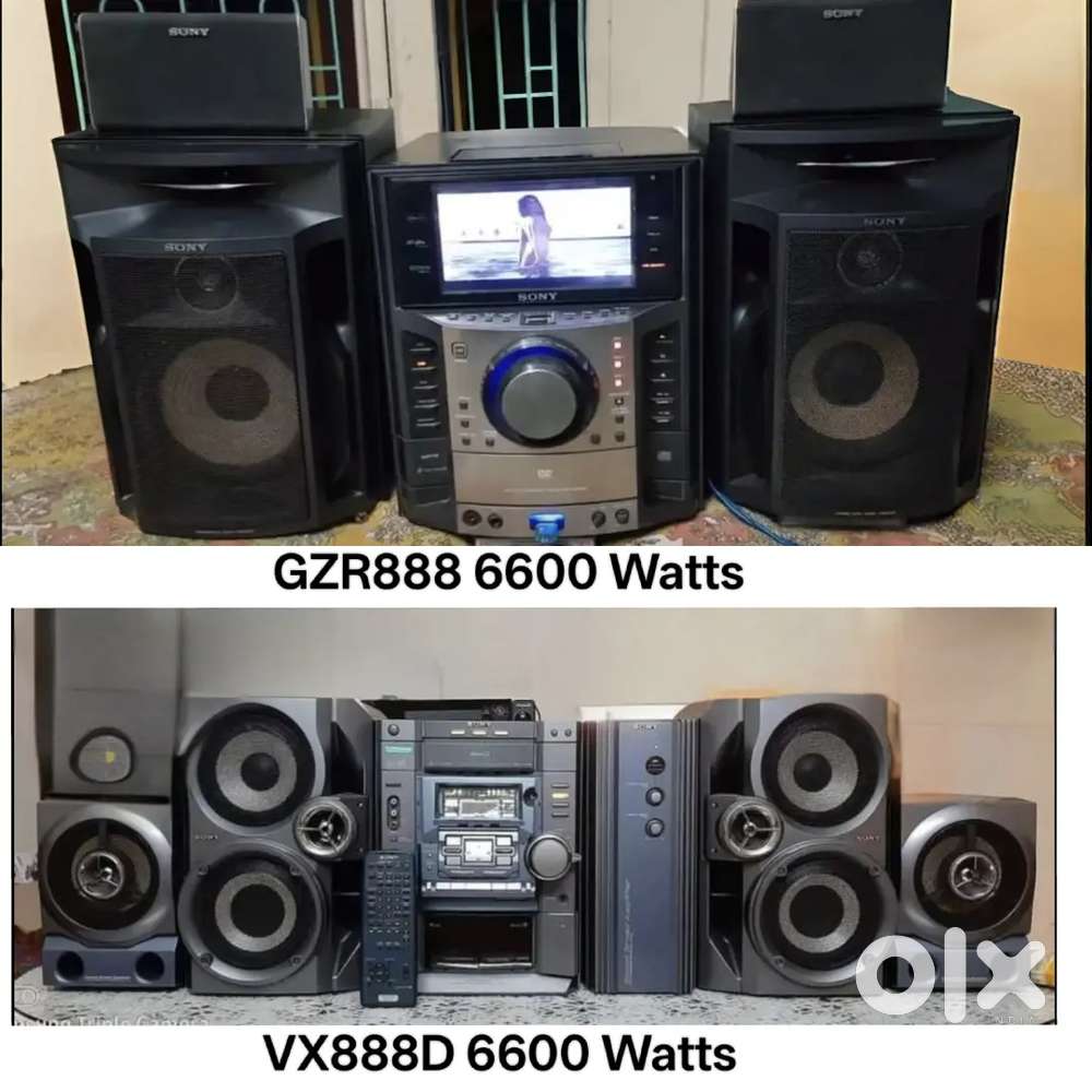 Sony LCD MHC GZR888D, VX888 6600 Watts System with 4 Speaker Boxes