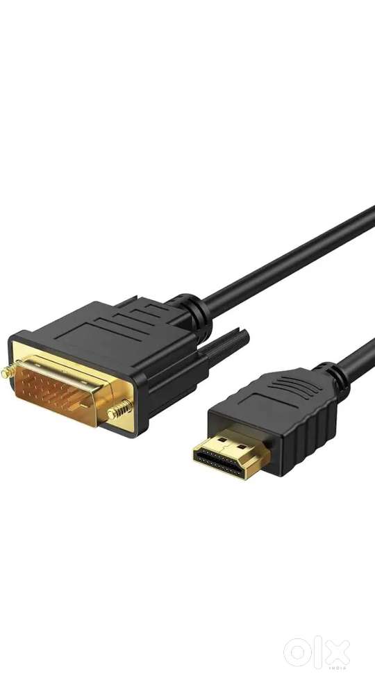 Unused hdmi to dvi cable 5 feet length for connection