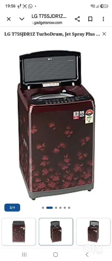 Top load LG washing Machine  7kg