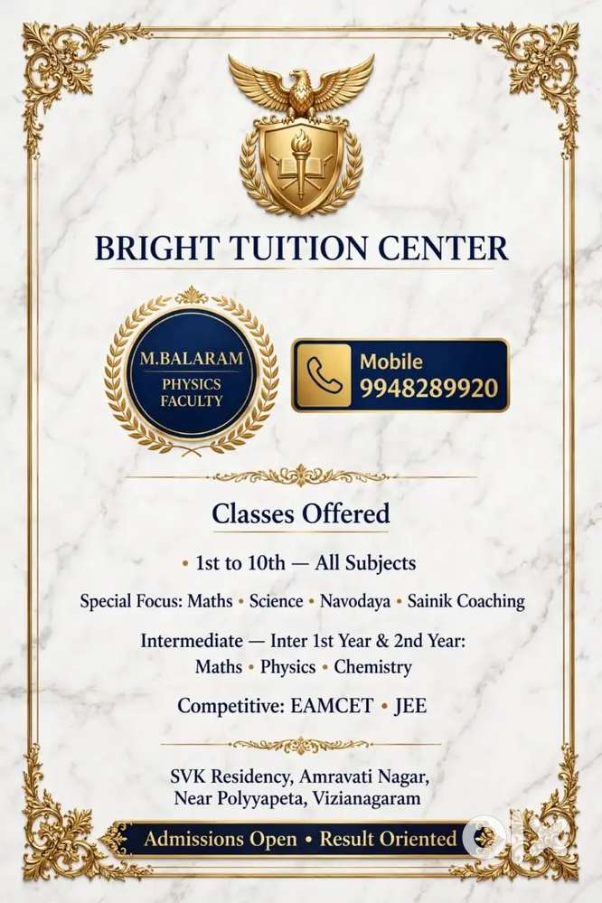 All subjects, inter 1st & 2nd year ,eamcet,jee coaching also