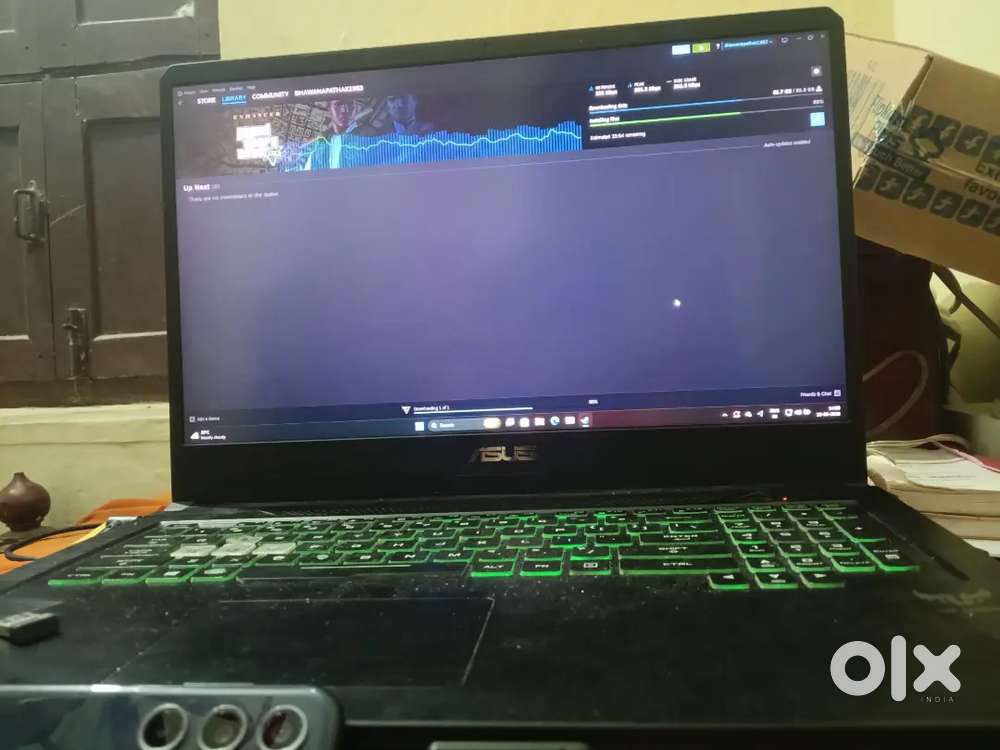 Tuf gaming laptop with charger and bag