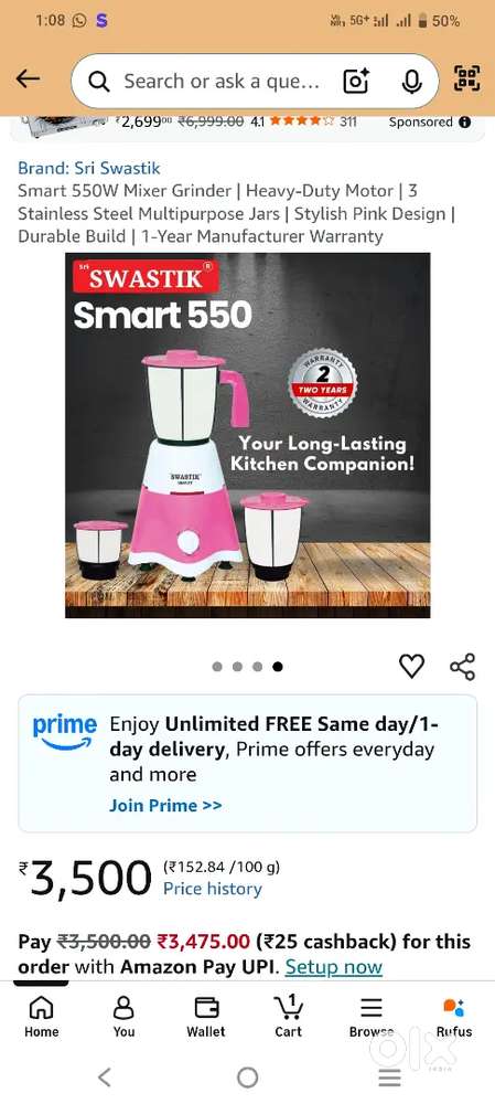 Mixer grinder