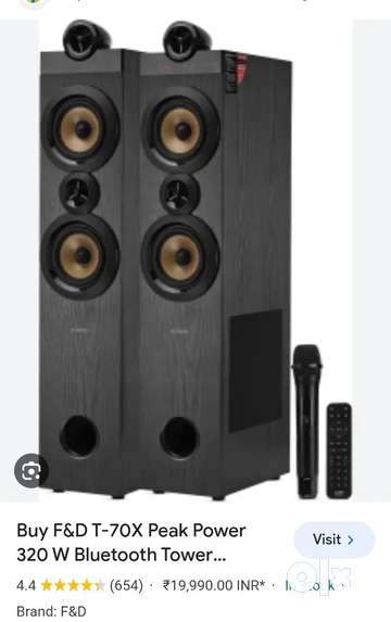 F&d tower best sale speakers with mic