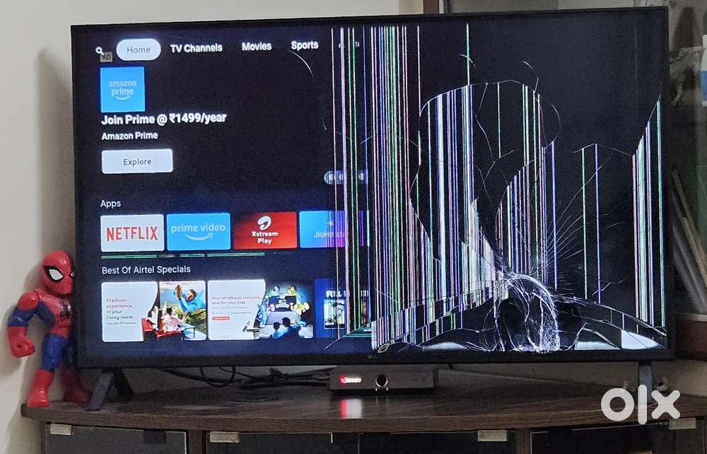 LG 43 inch 4k UHD TV one year old - screen damage