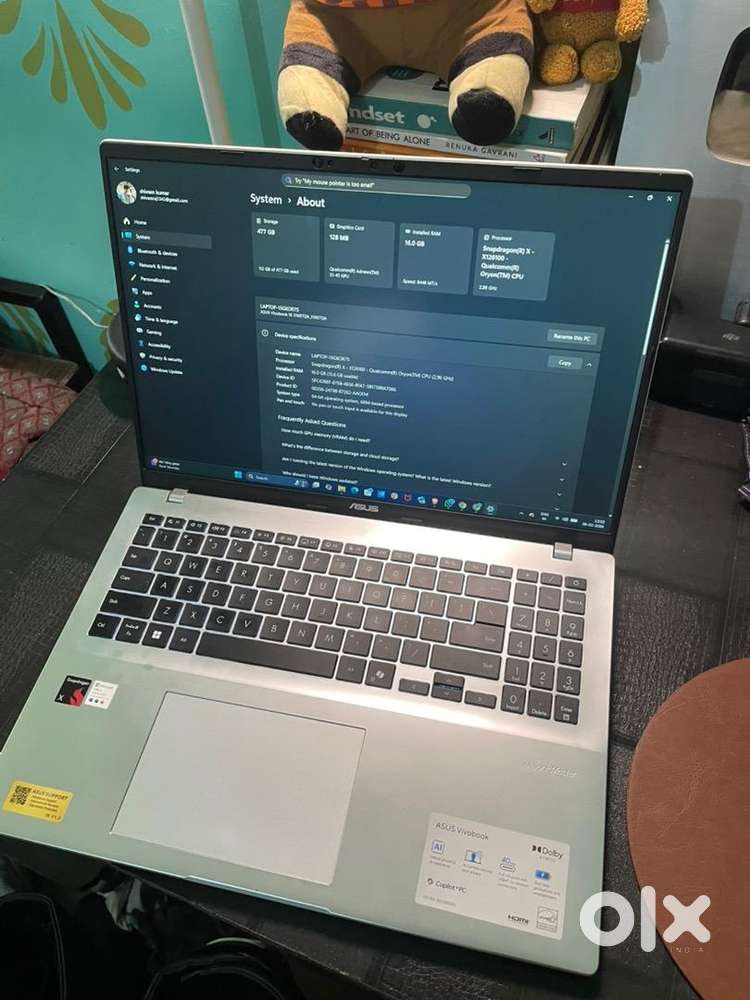 ASUS Vivobook 16 Snapdragon X Copilot+ PC 16GB RAM 512GB SSD