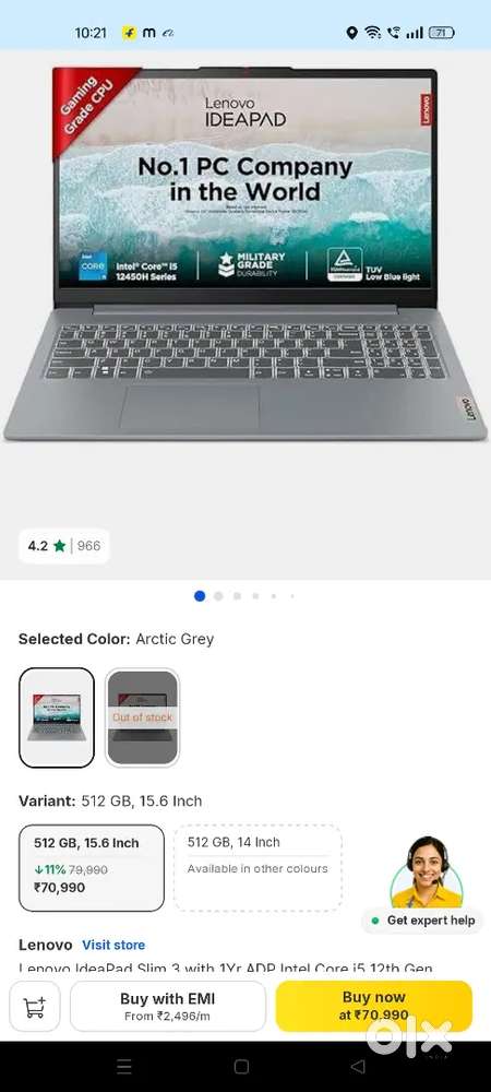 Lenovo IdeaPad slim 3 i5 12450h