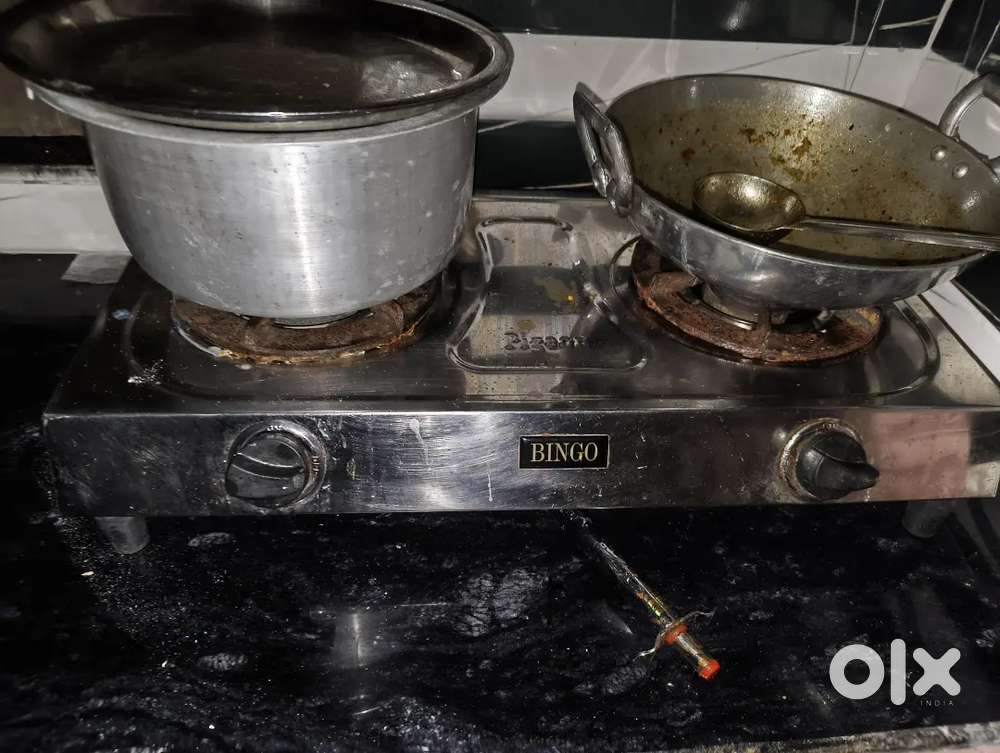 Two Burner Chulha & 5 Liter Cylinder