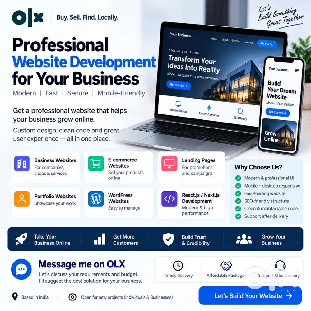 Will Build a Modern Professional Website for Your Business