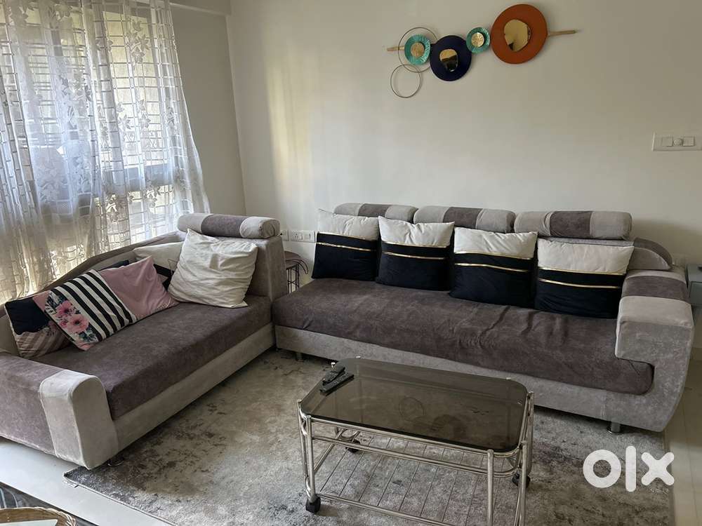 Grey 5 Seater Sofa For Sale - 3 Years Old