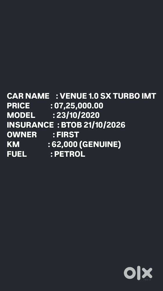 Hyundai Venue 1.0 Sx Turbo Imt, 2020, Petrol