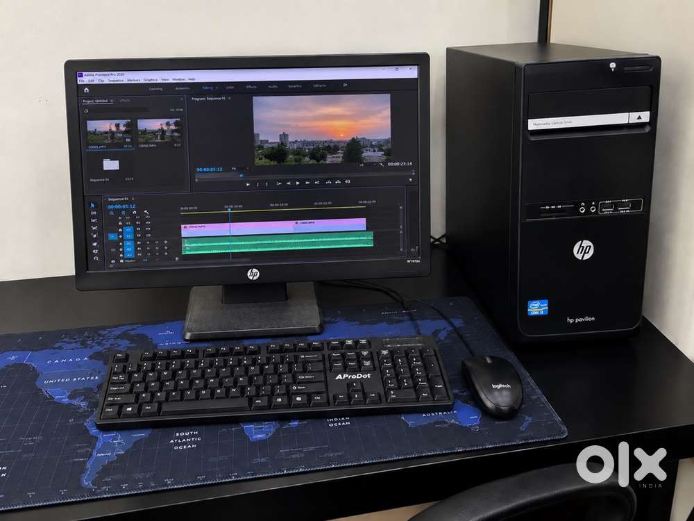 HP Desktop PC  i3 4th Gen  10GB RAM  256GB SSD + 1TB HDD