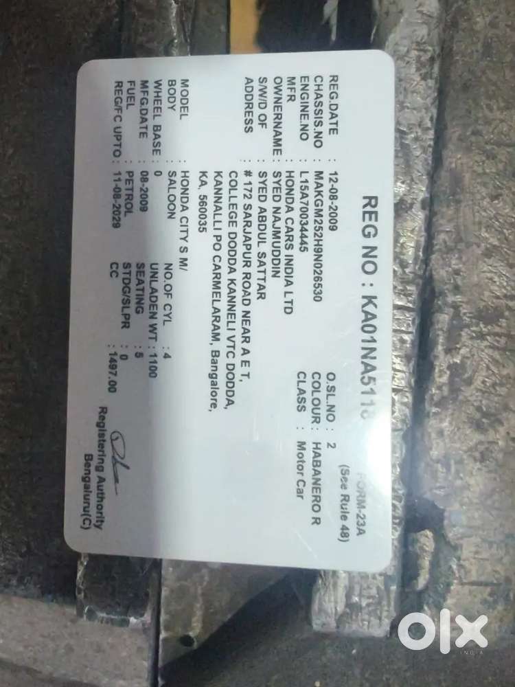 Honda City 2009 Petrol Well Maintained With Ac Air Bag And Abs