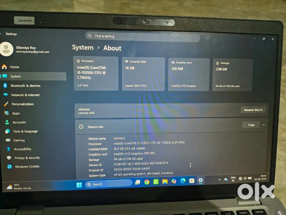 Dell latitude 5410