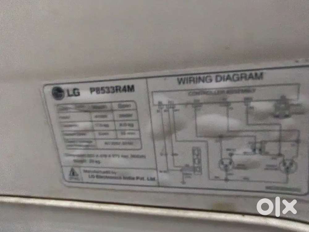 LG washing Machine, 7.5 kg,Sami automatic Digital Control,P8533R4M