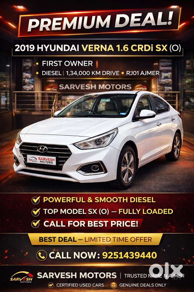 Hyundai Verna 1.6 Sx (o) Crdi, 2019, Diesel