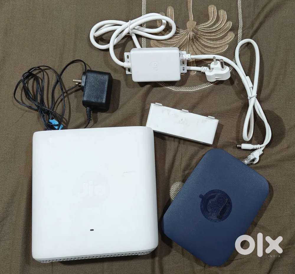 Complete Kit: Jio AX6000 WiFi 6 Router, 4K Set Top Box, Remote & PoE