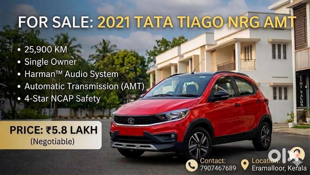 2021 Tata Tiago Nrg Amt  25900 Km  Single Owner