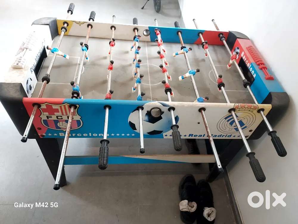 Foosball table for indoor football