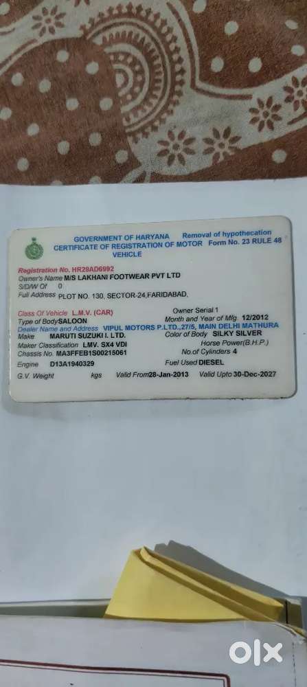 Maruti Sx4 Vdi Diesel Jind