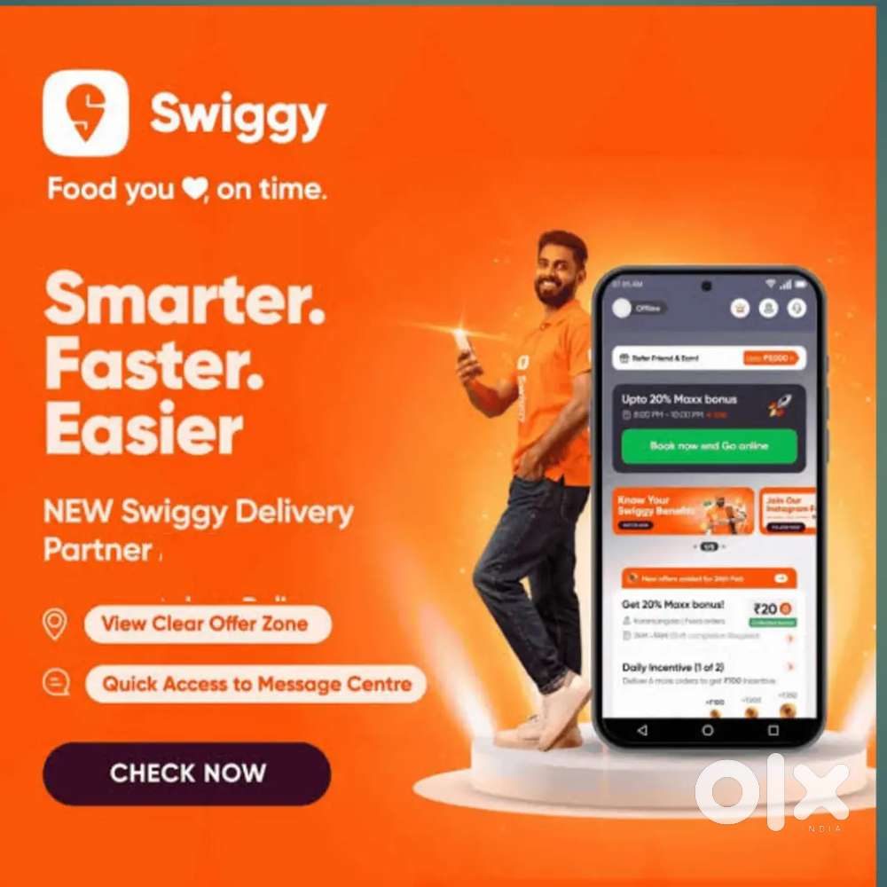 Swiggy Food Delivery Job Swiggy I Delivery boy Part Time_ Full Time  J