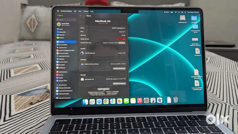 Macbook M4 13 in warranty