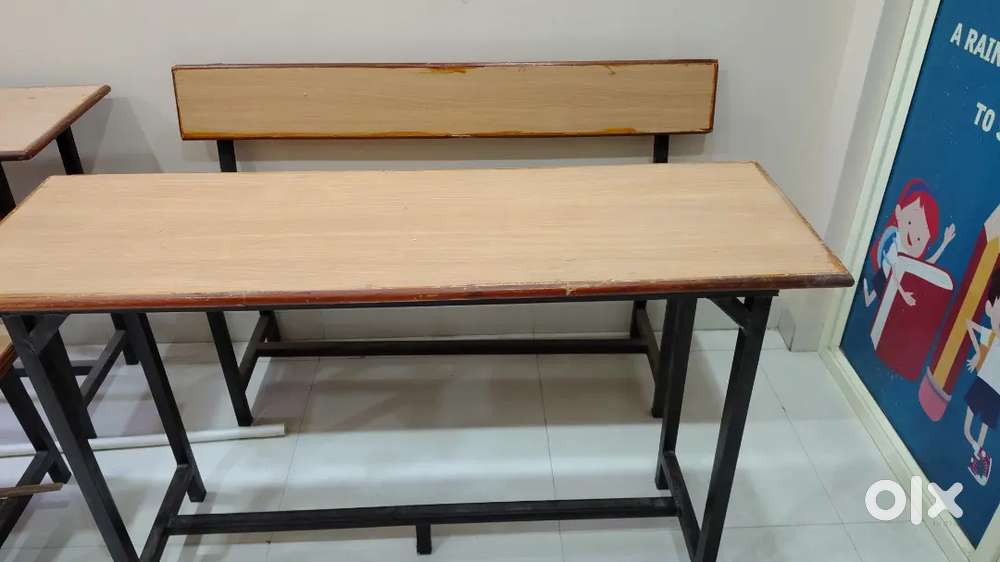 School table and bench set of 4 @2000 each