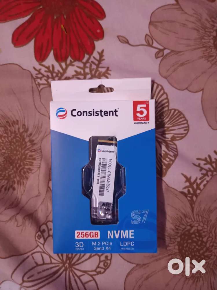 Consistent 256GB NVMe PCIe M.2 SSD 2280