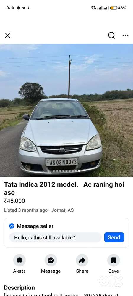 Tata Indica V2 Diesel 2012