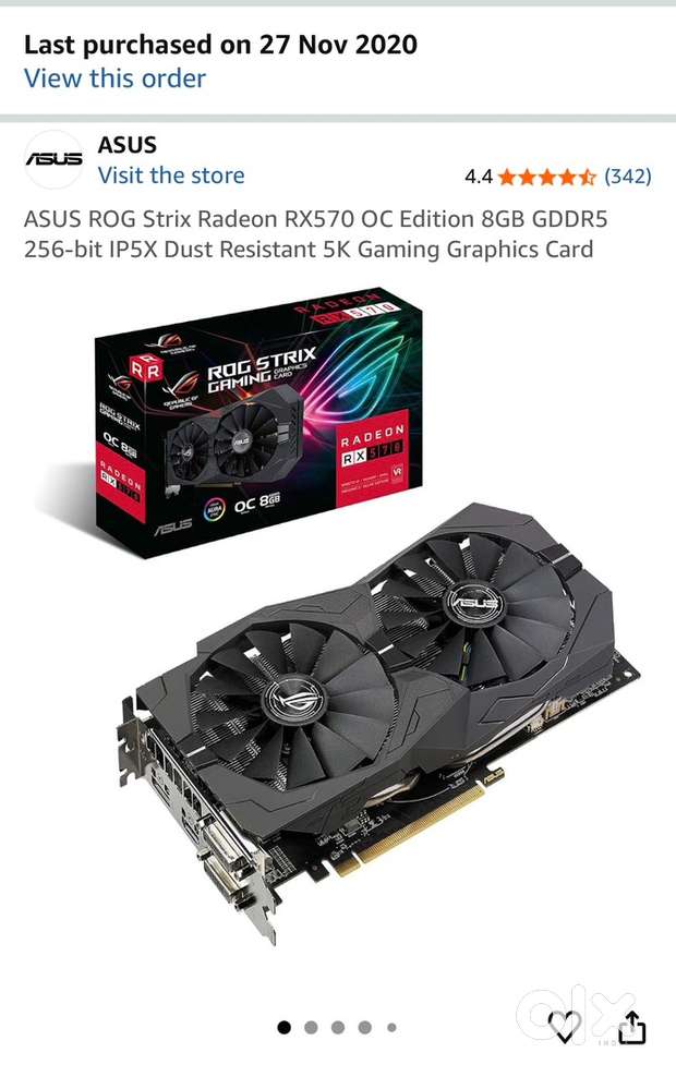 ASUS AMD Radeon RX 570 8GB OC Edition Graphics Card