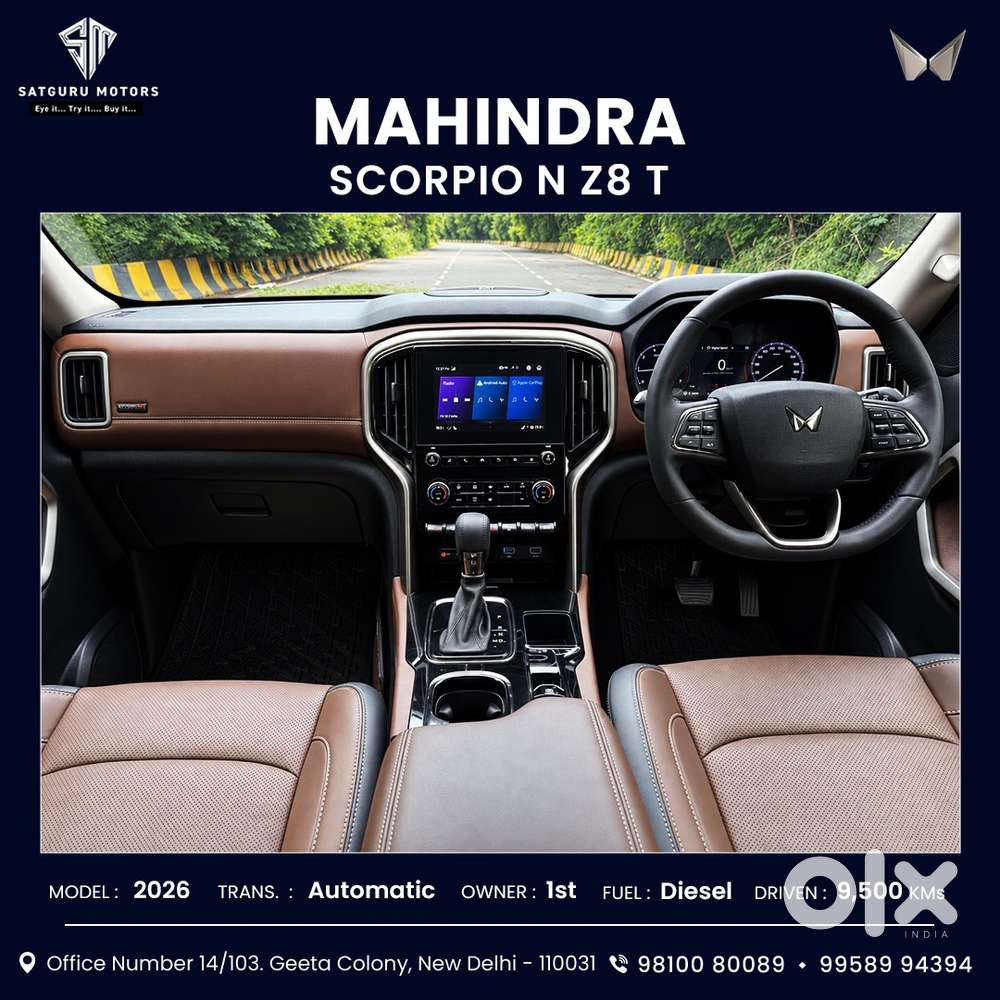 Mahindra Scorpio N Z8 L Diesel At 2wd 7 Str, 2026, Diesel