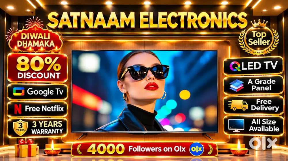 80% OFF NEW 43 Q-LED TV WITH ONSITE WARRANTY 3 YEARS 4K ULTRA HD NEW