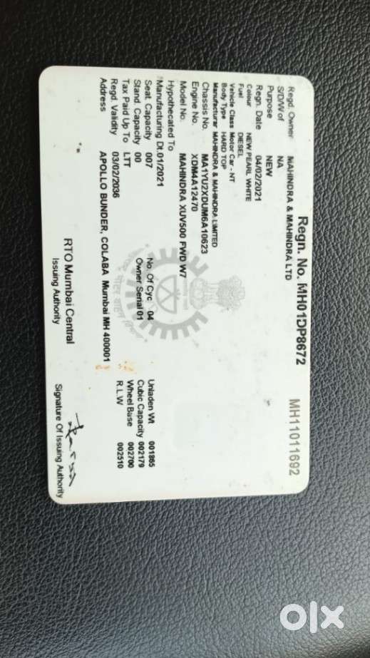 Mahindra Xuv500 W7, 2021, Diesel