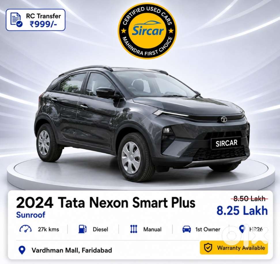 Tata Nexon Smart Plus1.2 Revotron Petrol 5 Mt, 2024, Diesel