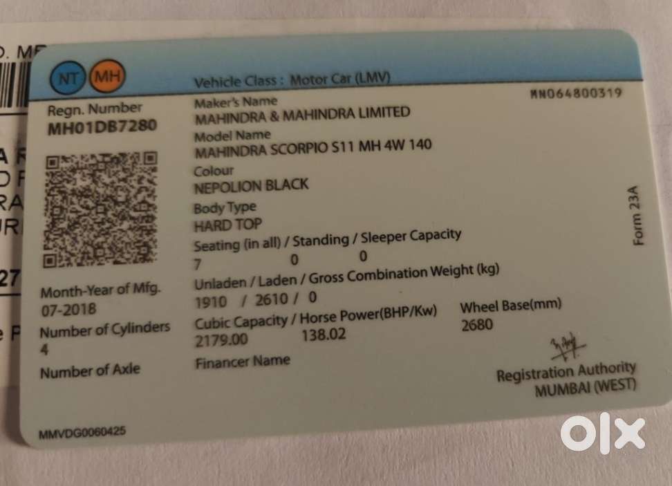 Mahindra Scorpio S11 4wd, 2018, Diesel