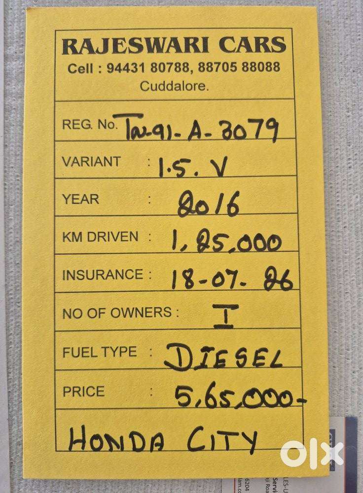 Honda City 2014-2015 I Dtec V, 2016